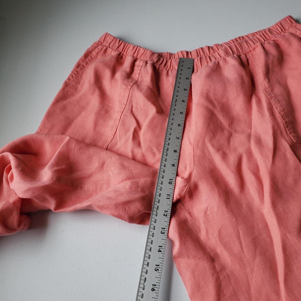 Flax Wide Leg Cargo Pants in Coral Pink - Picture 6 of 9